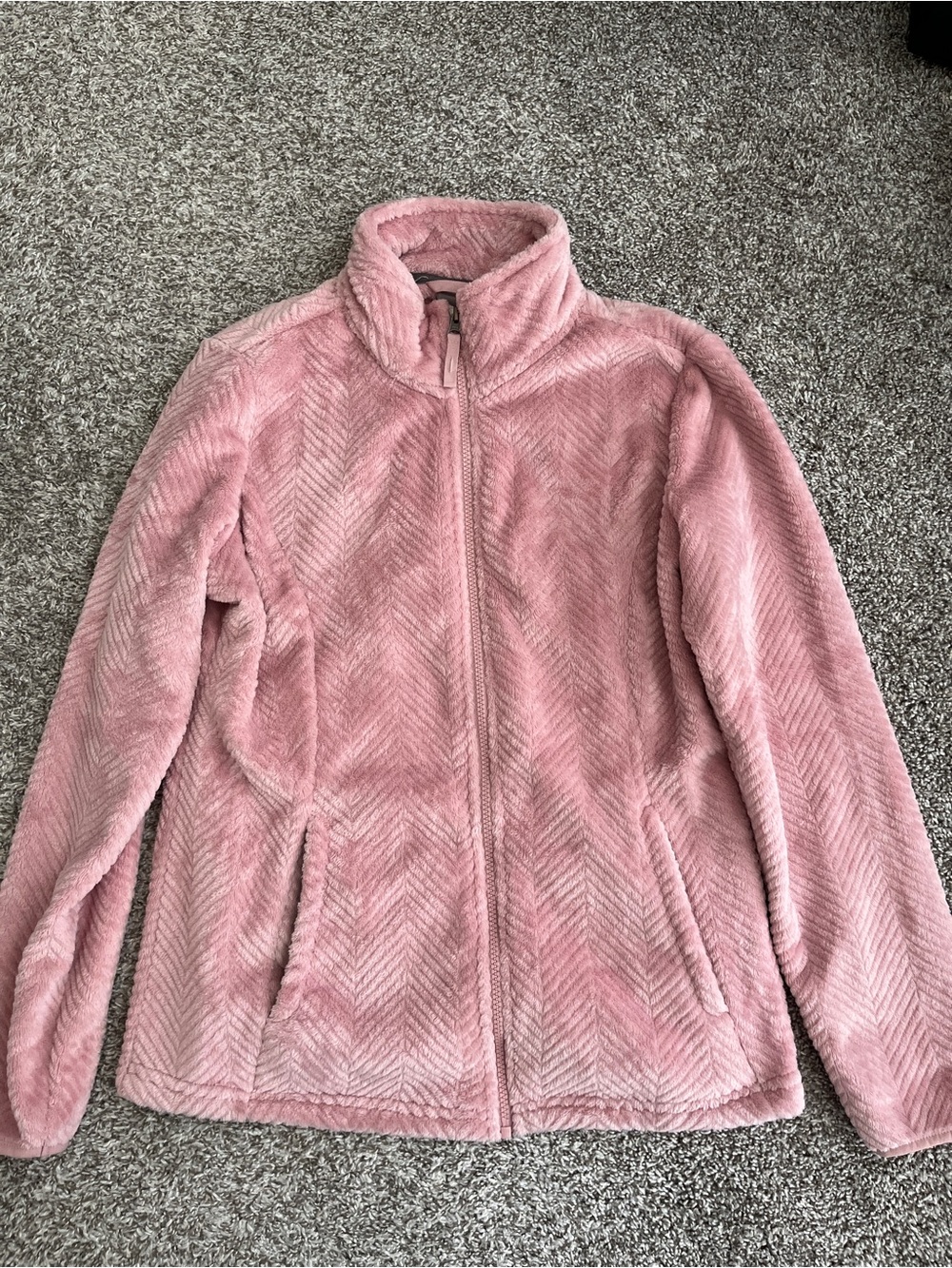 Free2B Soft Pink Fleece Zip Up Jacket